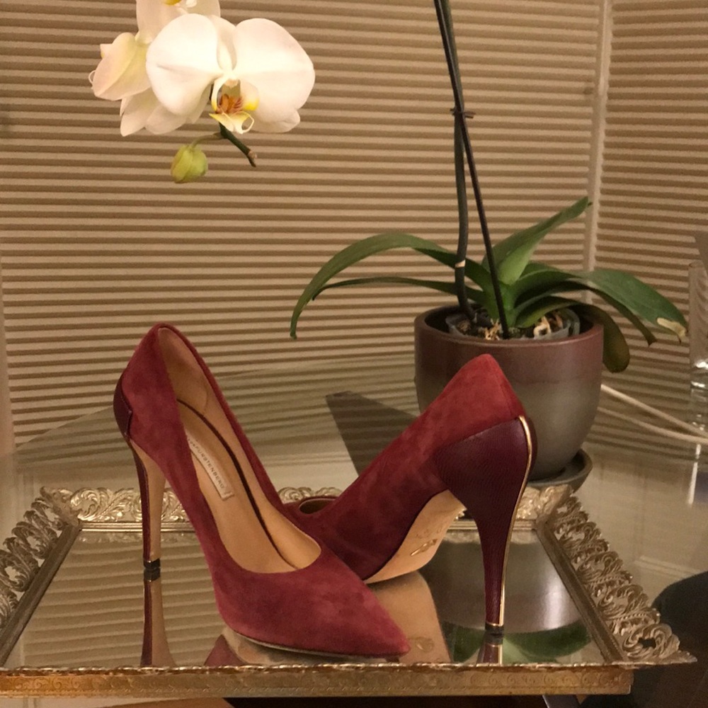 Diane Von Furstenburg Suede Heels